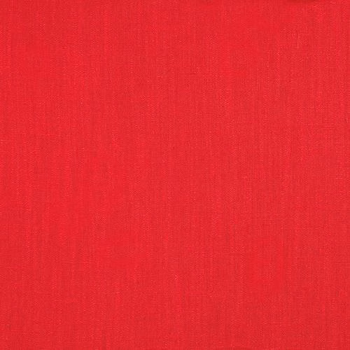 Bright poppy red plain fabric with a fine vertical slub texture