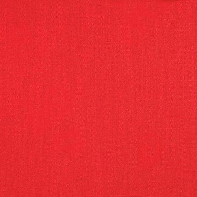 Bright poppy red plain fabric with a fine vertical slub texture