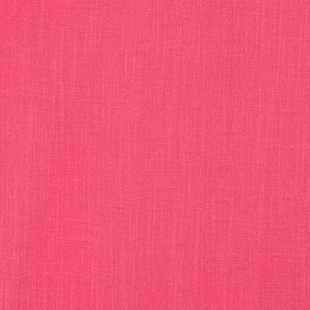 Bright raspberry pink plain woven fabric with fine linen texture