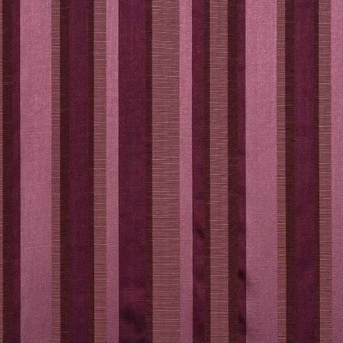 Vertical aubergine and plum striped fabric with fine woven texture