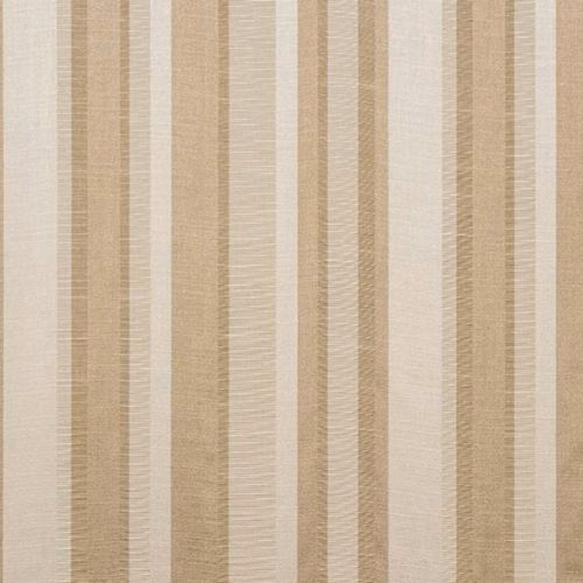 Cream and beige vertical striped fabric with a lightly textured woven surface