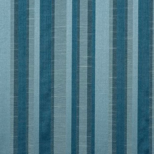 Vertical teal, aqua and pale blue stripes on a woven fabric swatch