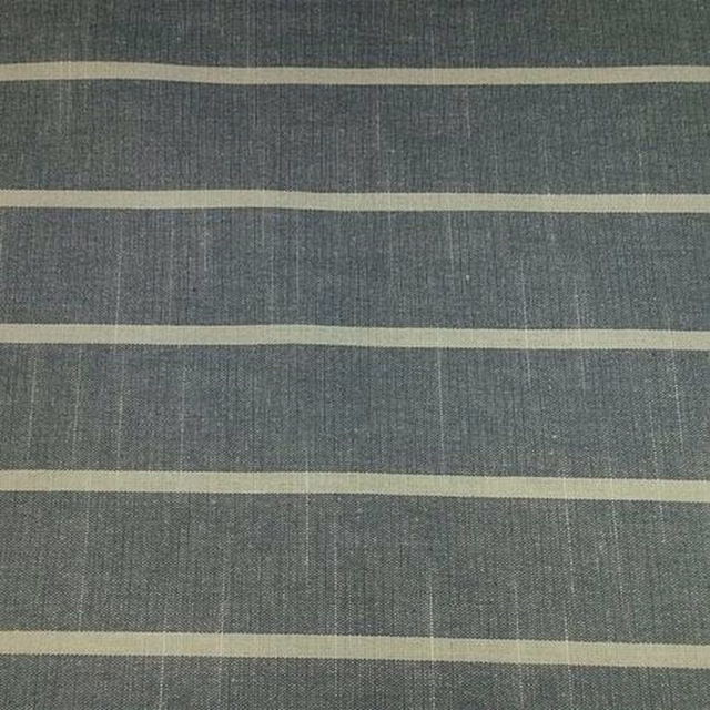 Muted ochre-brown striped fabric with pale horizontal bands and fine woven texture
