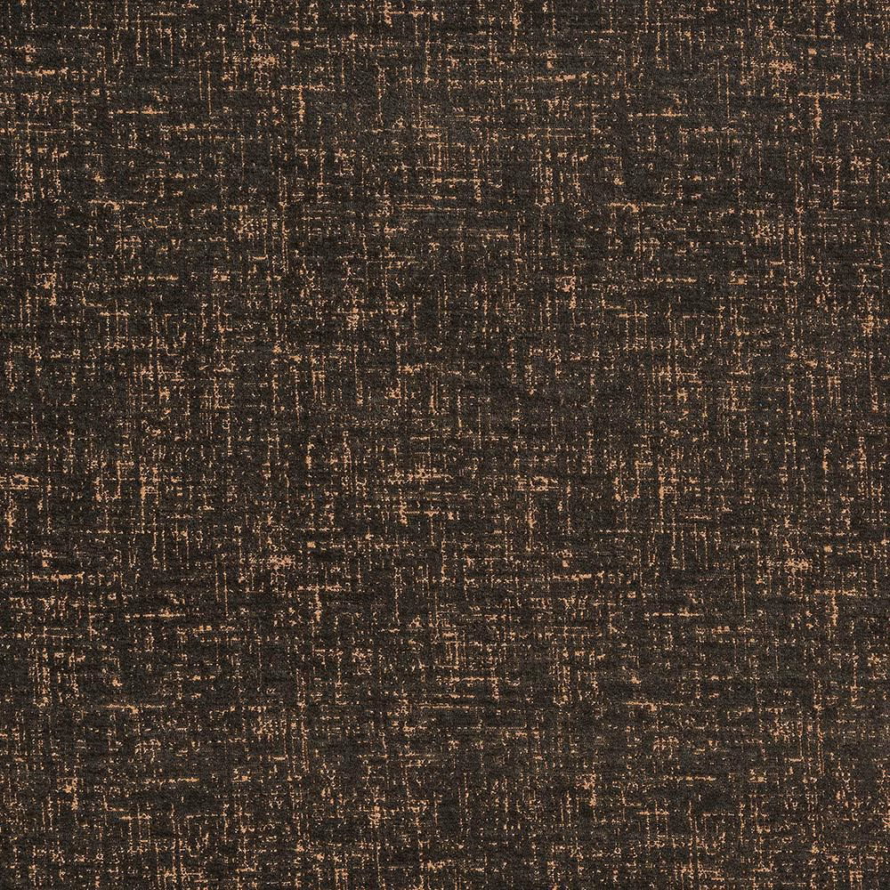 Dark brown abstract woven swatch with fine copper metallic flecks