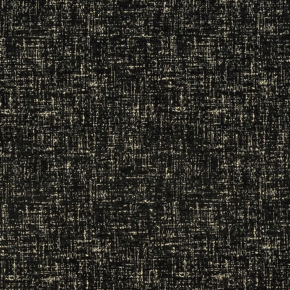 Dark onyx textured woven fabric with fine gold speckling and crosshatch effect