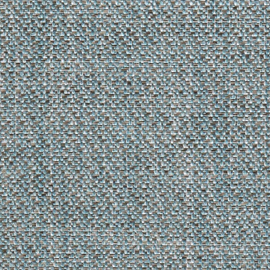 Close-up of a woven aqua blue fabric with fine textured basket weave