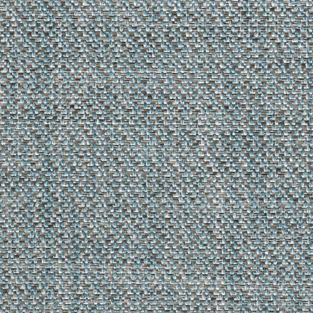 Close-up of a woven aqua blue fabric with fine textured basket weave