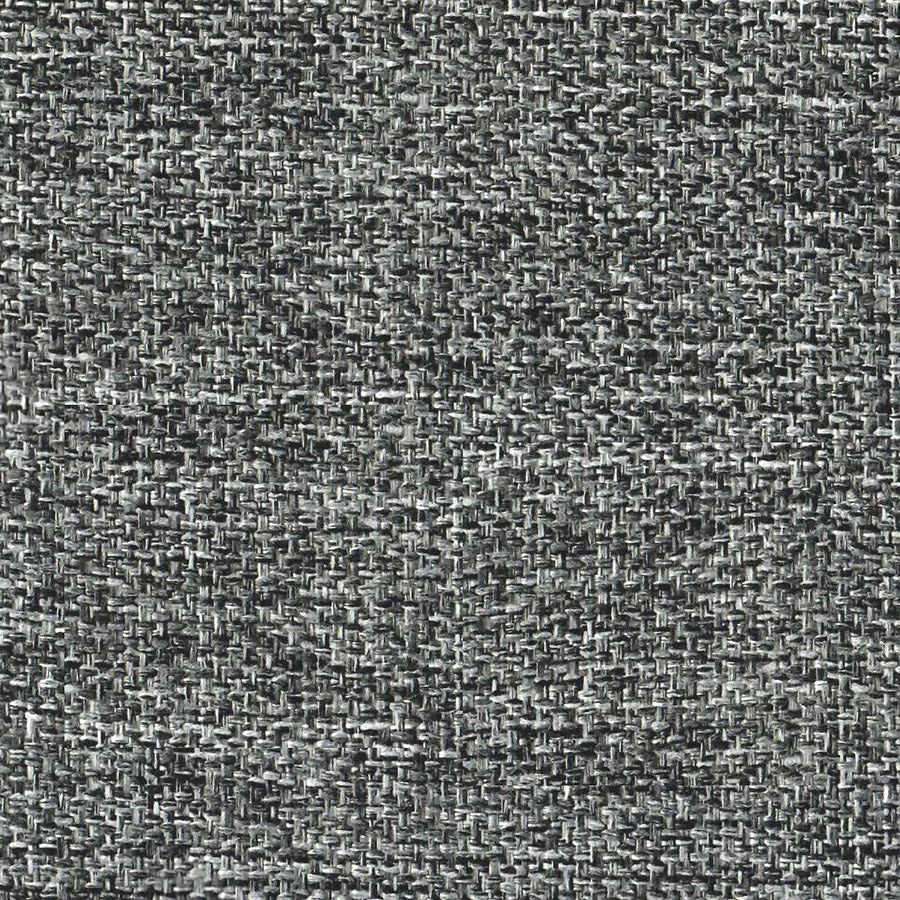 Charcoal grey woven fabric swatch with fine light flecks