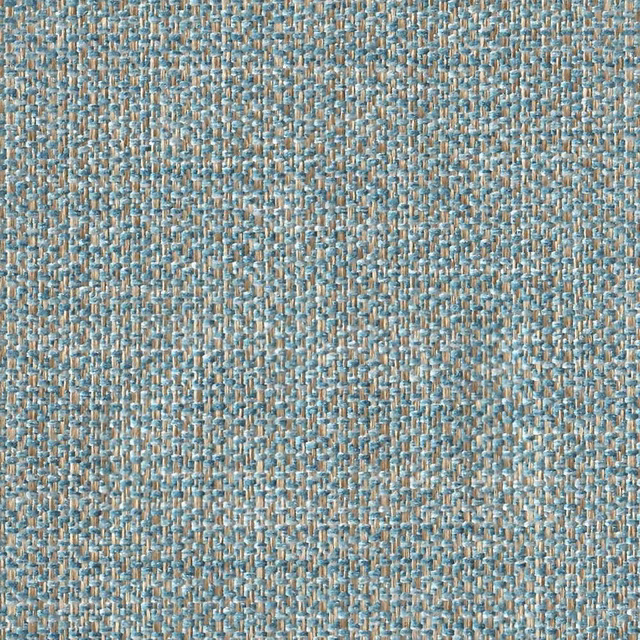 Close-up of a seafoam teal woven fabric with pale beige flecks