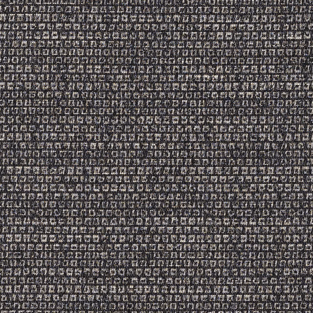 Close-up of charcoal black woven fabric with tiny ivory geometric flecks