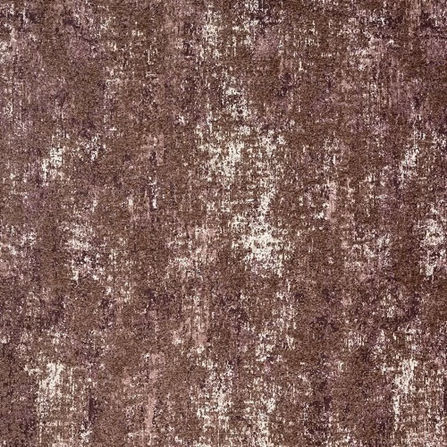 Mottled brown heather fabric with pale speckled streaks and textured abstract weave