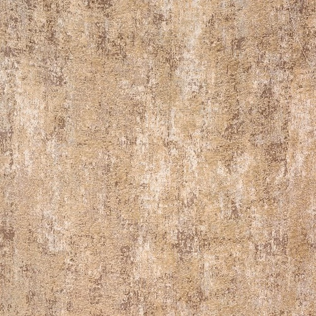 Abstract woven fabric in warm sandy beige with mottled cream and taupe texture