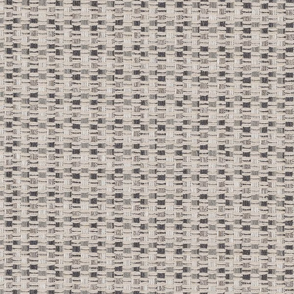 Small woven grey check fabric with ivory and charcoal threads
