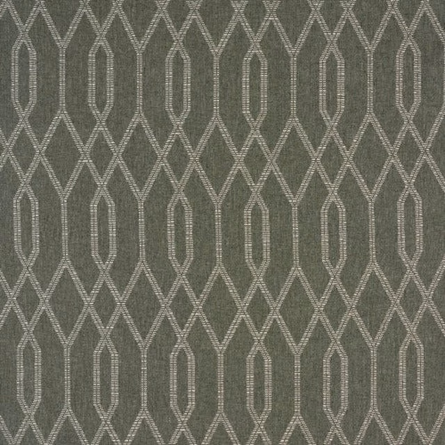 Muted seafoam green geometric weave with elongated pale linked lozenges