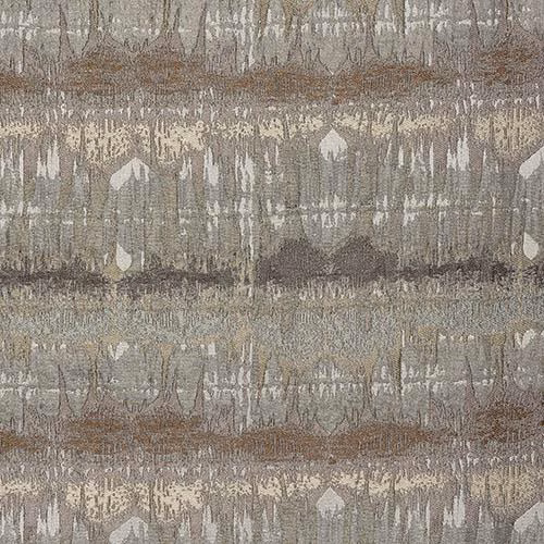 Textured silver and taupe striped fabric with mottled horizontal bands