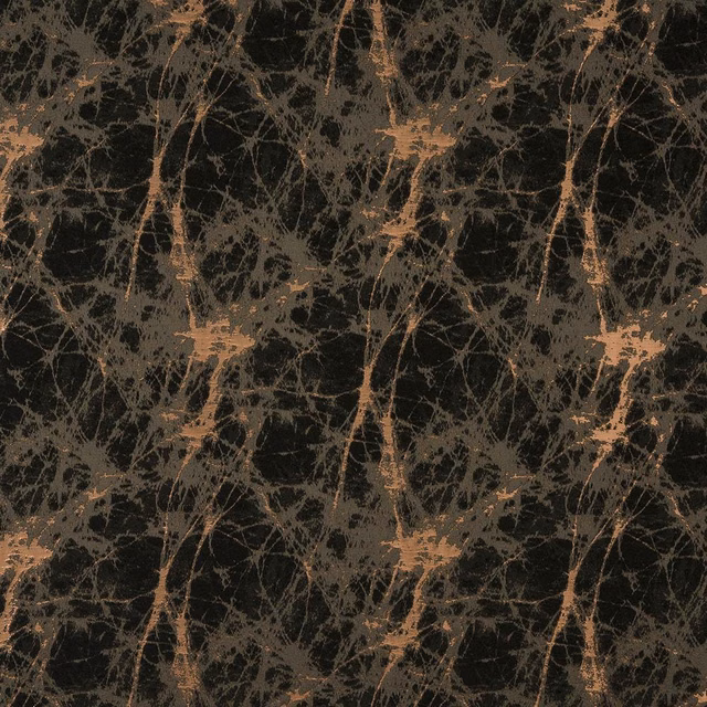 Abstract bronze and taupe streaked fabric on a deep black ground