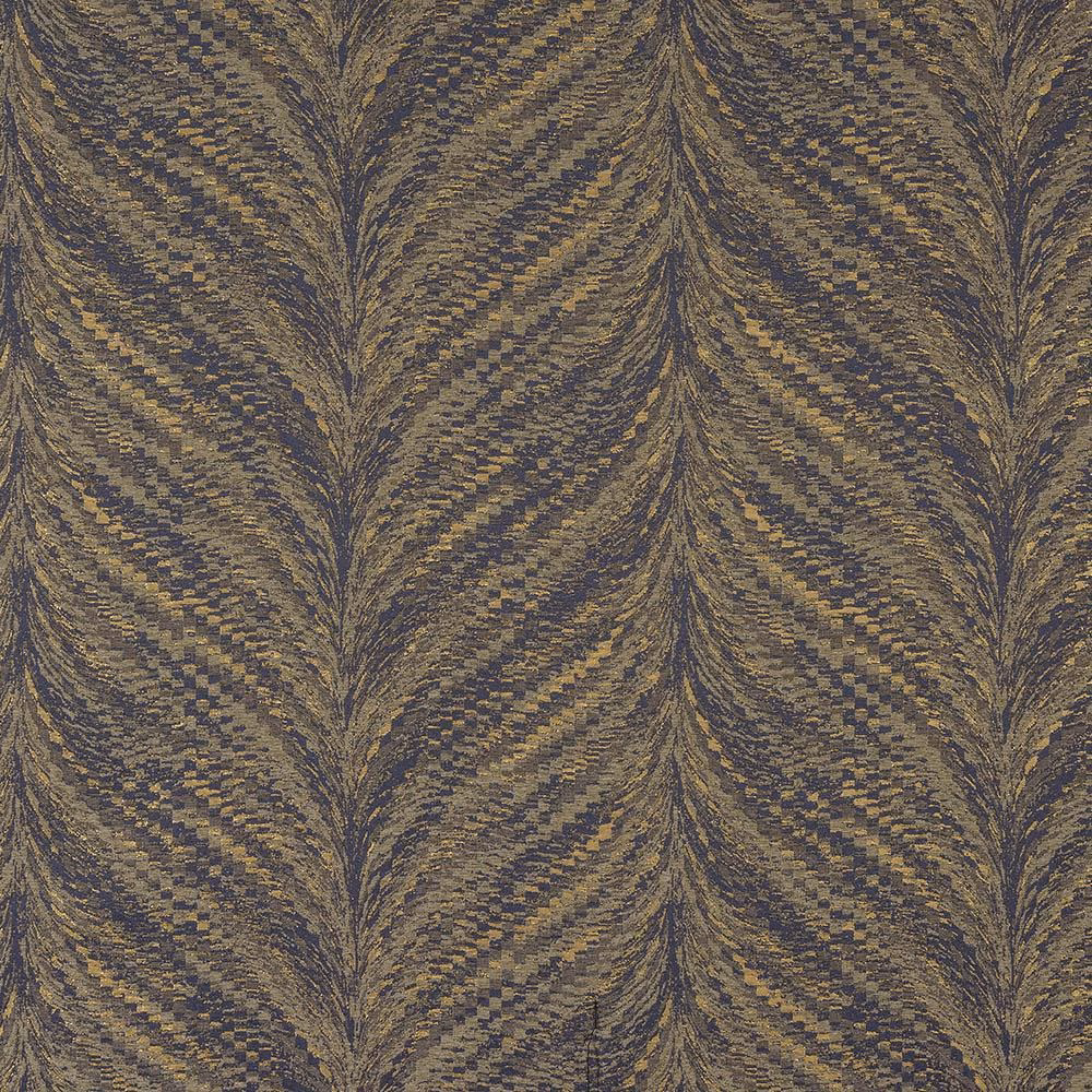 Textured feather-like woven fabric in amethyst purple with gold highlights