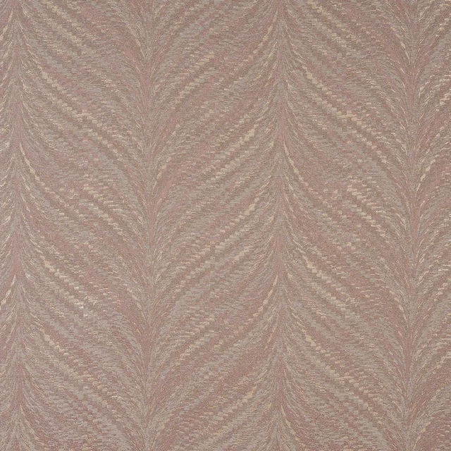Soft rose-gold woven fabric with leaf-like vertical pattern and subtle shimmer