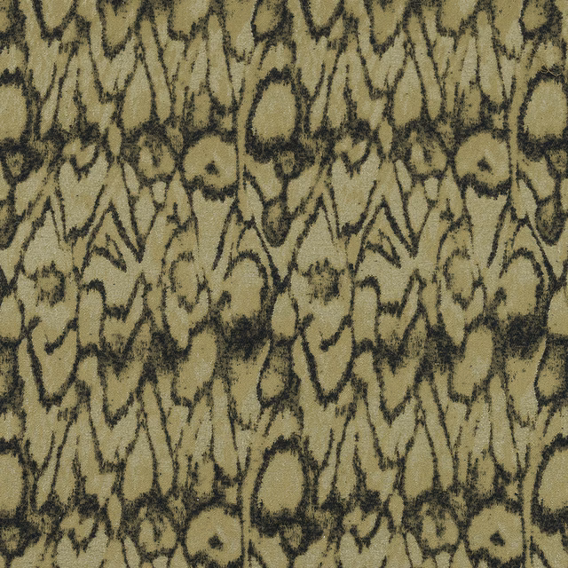 Muted jade fabric with dark abstract looping line pattern