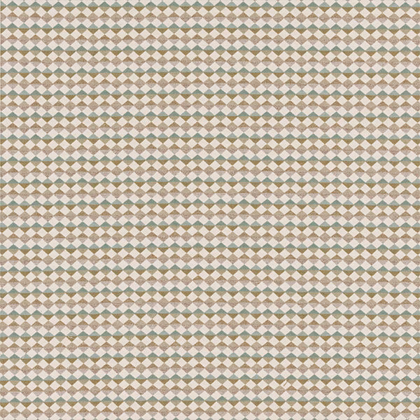 Small taupe, beige and sage diamond weave fabric swatch
