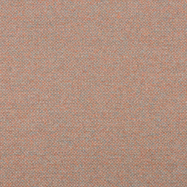 Fine coral and citrus-speckled fabric with a tightly textured woven surface