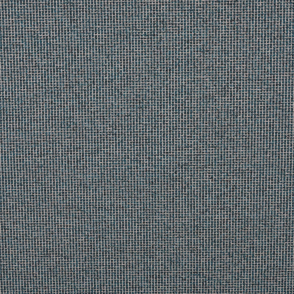 Close-up of a muted aqua teal woven fabric with a fine grid texture