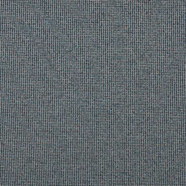 Close-up of a muted aqua teal woven fabric with a fine grid texture