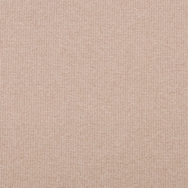 Close-up of soft sandy beige woven fabric with fine grid texture