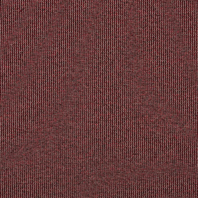 Deep oxblood red woven fabric with a fine grid texture