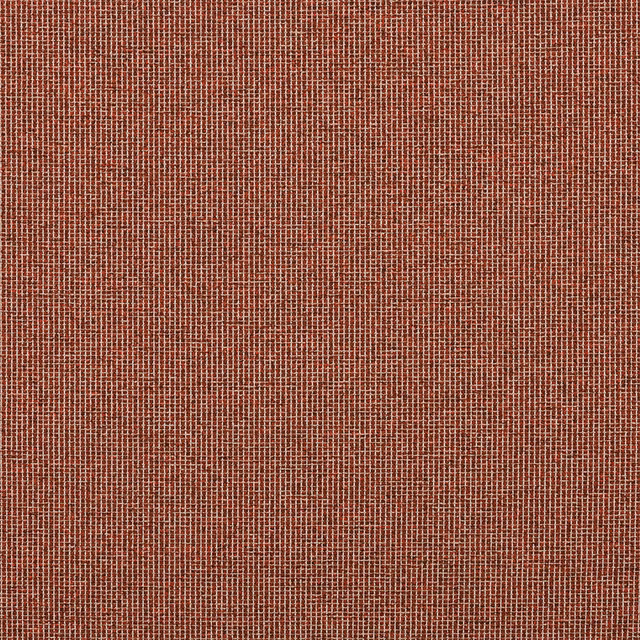 Close-up of a warm terracotta woven fabric with fine grid texture