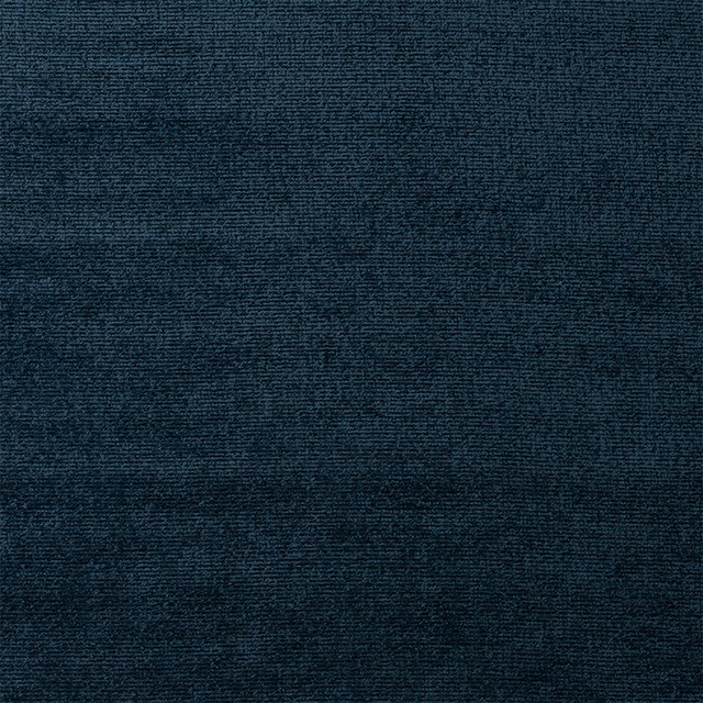 Close-up of deep kingfisher teal woven fabric with fine horizontal texture