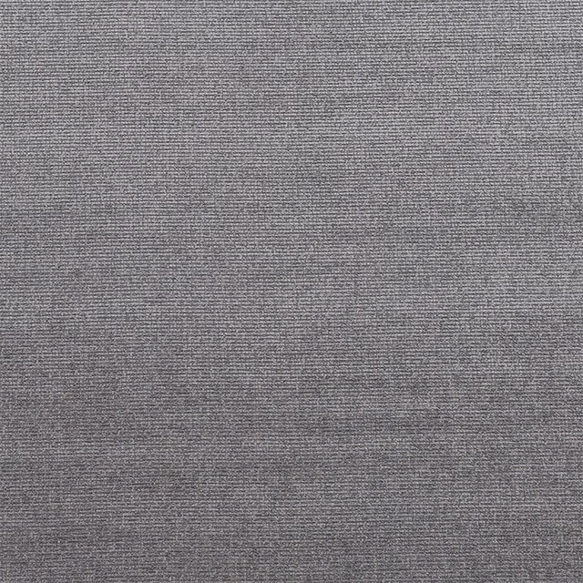 Close-up of cool pewter grey woven fabric with fine horizontal texture
