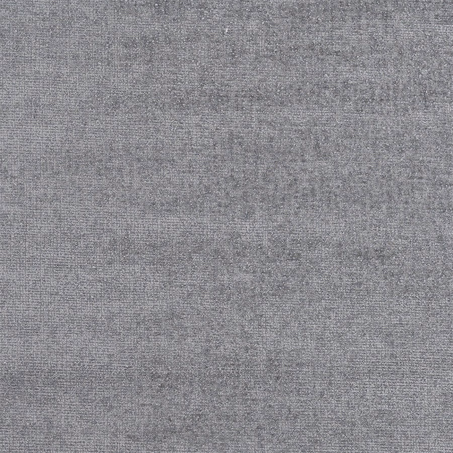 Close-up of soft silver-grey woven fabric with a subtle brushed texture