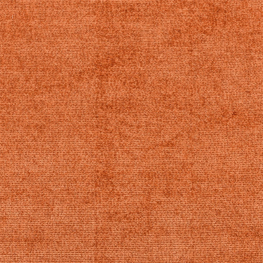 Burnt orange textured woven fabric swatch with subtle rust shading
