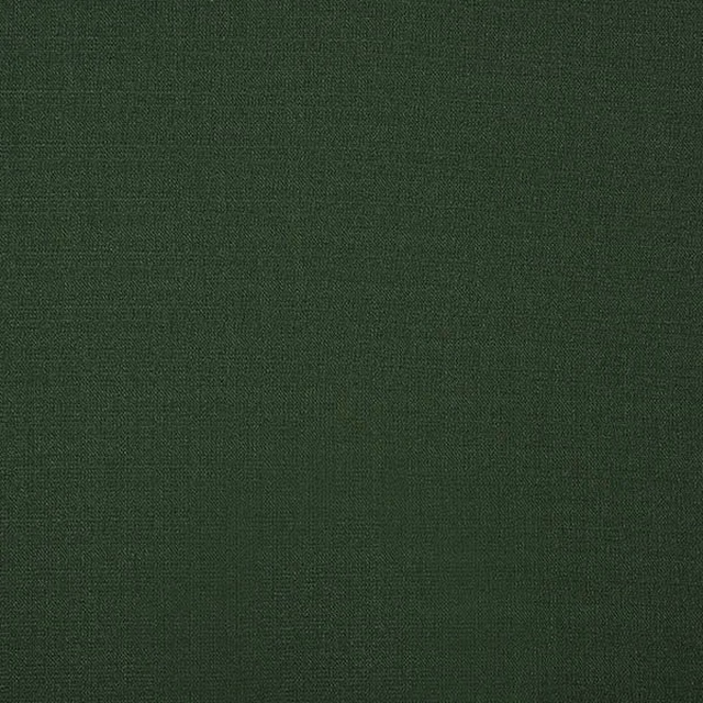 Deep evergreen green plain-woven fabric swatch with a fine matte texture