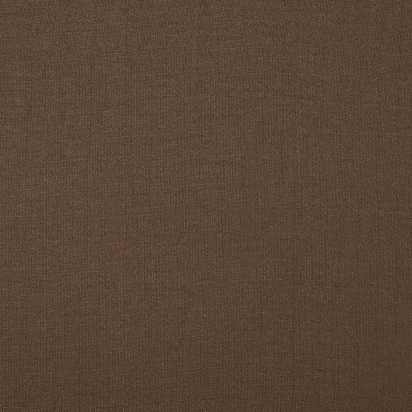Close-up of a plain warm mocha-brown woven fabric with fine texture