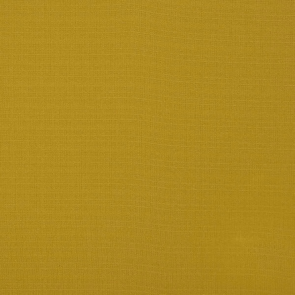 Solid muted ochre-gold woven fabric with fine textured weave