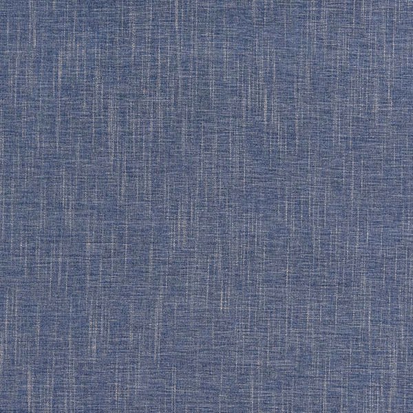 Close-up of muted blue plain weave fabric with subtle crosshatch texture