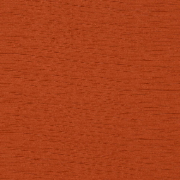 Solid burnt orange fabric swatch with fine horizontal striations