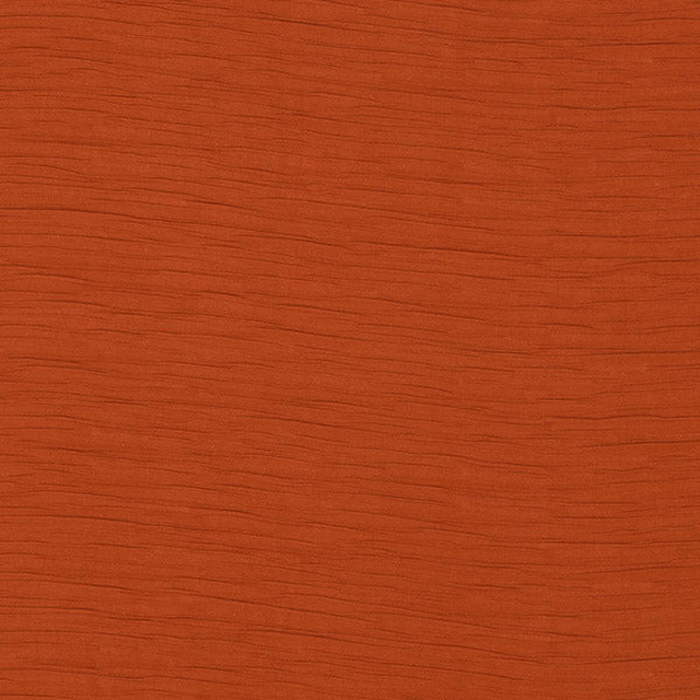 Solid burnt orange fabric swatch with fine horizontal striations