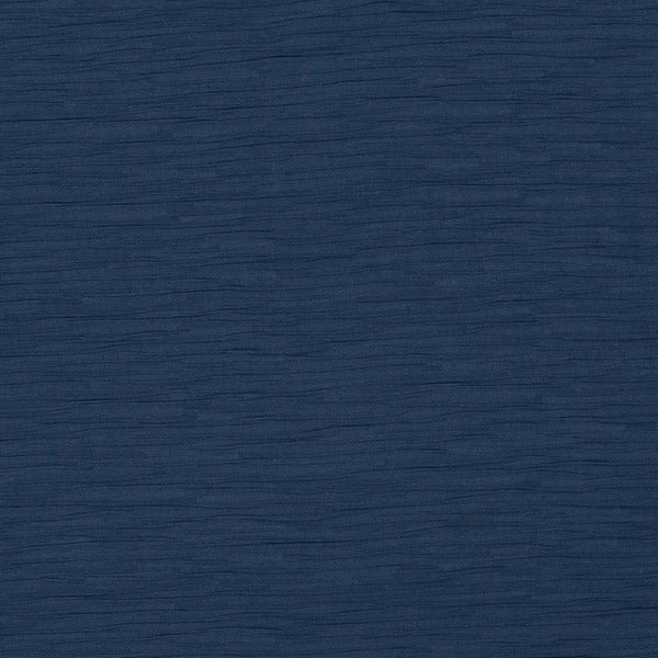 Deep French blue plain fabric with fine horizontal woven texture