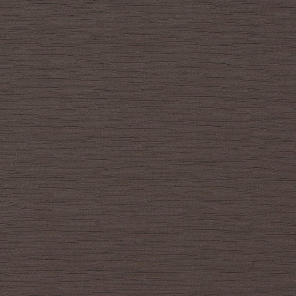 Dark taupe plain fabric with fine horizontal striations and a matte finish