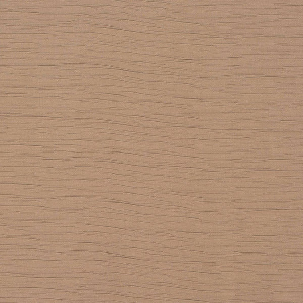Warm praline beige textured fabric with fine horizontal striations