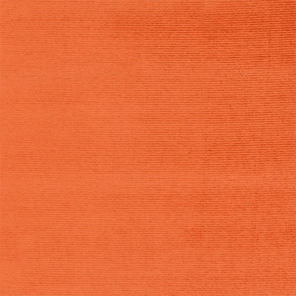 Burnt sienna plain woven fabric with fine horizontal ribbed texture