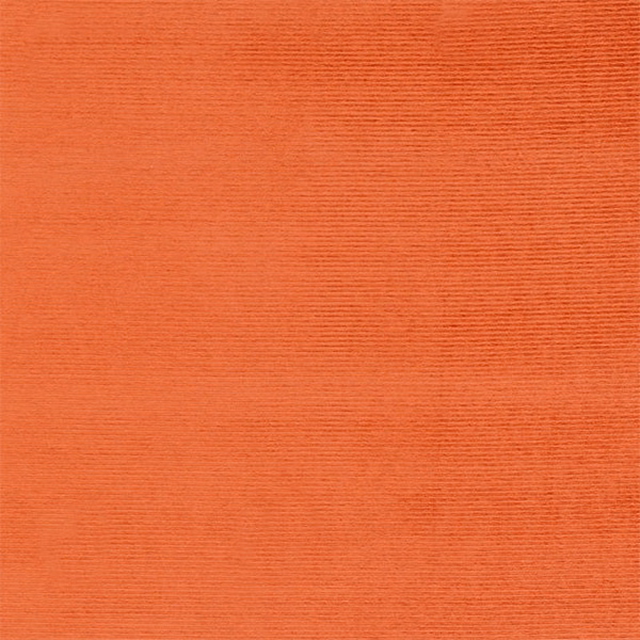 Burnt sienna plain woven fabric with fine horizontal ribbed texture
