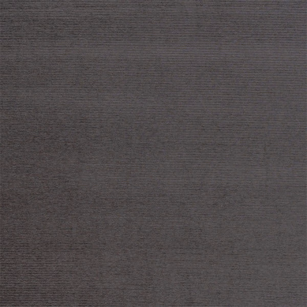 Deep charcoal grey plain fabric with fine horizontal ribbed texture