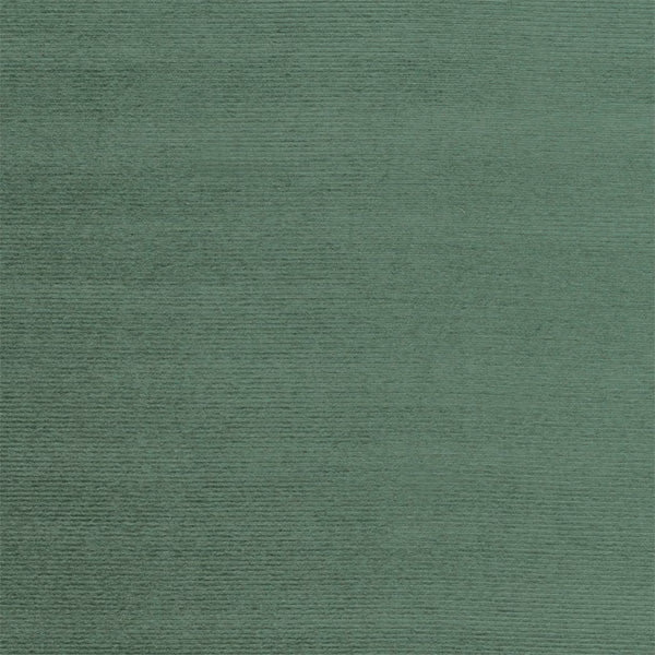Muted fern green plain fabric with fine horizontal ribbed texture
