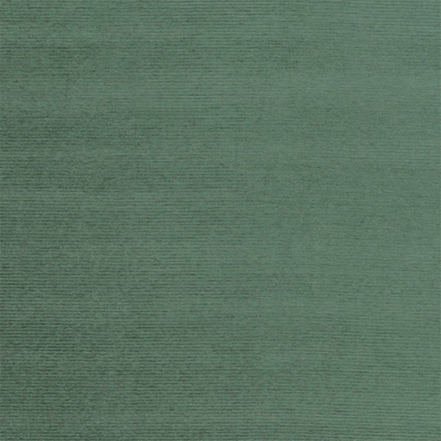 Muted fern green plain fabric with fine horizontal ribbed texture