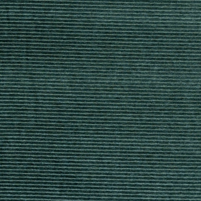 Deep jade green textured plain fabric with fine horizontal ribbing