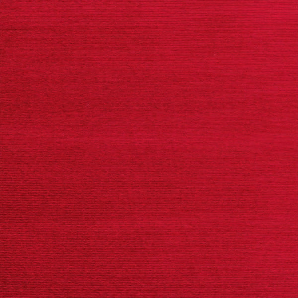 Deep crimson plain fabric with fine horizontal ribbed texture